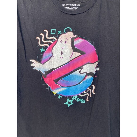 GHOSTBUSTERS Neon Colors Logo T-SHIRT Woman Med. Limited Loot Wear Crate Pink - Picture 8 of 9